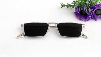 VALWICK Rectangular Sunglasses(For Men & Women, Black)