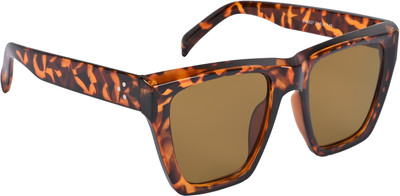 NuVew Over-sized, Wayfarer Sunglasses(For Men & Women, Brown)