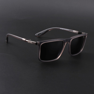 VOYAGE Retro Square Sunglasses(For Men & Women, Black, Grey)