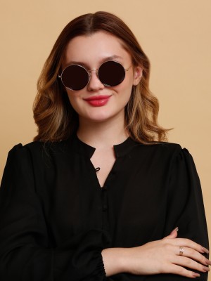 Sunnies Round Sunglasses(For Women, Violet)