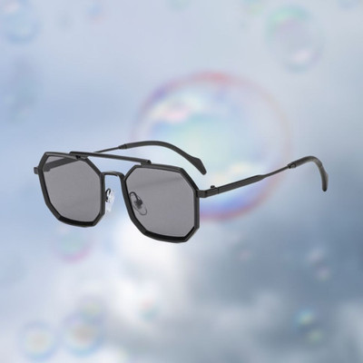 SpadeAces Retro Square Sunglasses(For Men & Women, Black)