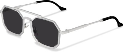 SUMMER DREAM Retro Square Sunglasses(For Men & Women, Black)