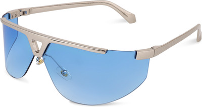 Hashtag eyewear Rectangular Sunglasses(For Men & Women, Blue)