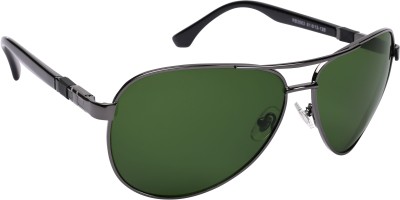 Roadster Aviator, Wrap-around Sunglasses(For Men, Green)