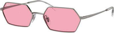 Ray-Ban Rectangular Sunglasses(For Men & Women, Pink)