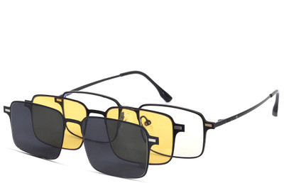 Hashtag eyewear Rectangular Sunglasses(For Men, Clear)
