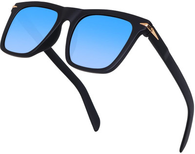 DEPARTED Rectangular Sunglasses(For Men, Blue)