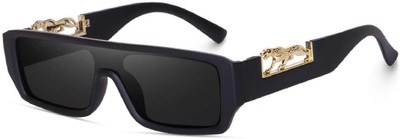ATOUCH Rectangular Sunglasses(For Men & Women, Black)