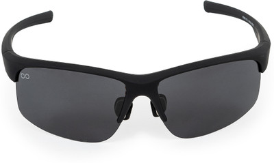 Bardik Sage Wrap-around Sunglasses(For Men & Women, Grey)