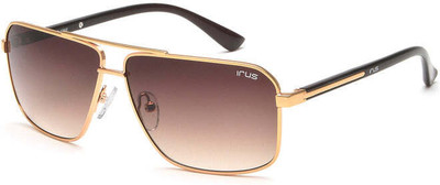 IRUS by IDEE Rectangular Sunglasses(For Men, Brown)