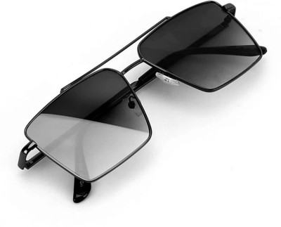 DEPARTED Rectangular Sunglasses(For Boys & Girls, Grey)