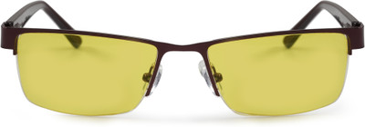 Redex Rectangular Sunglasses(For Men, Yellow)