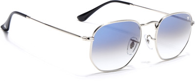 VOYAGE Round Sunglasses(For Men & Women, Blue, Clear)