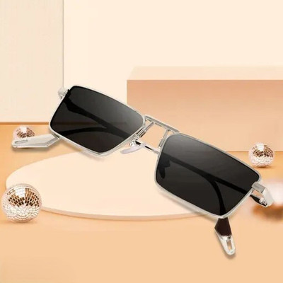 Accentz Rectangular Sunglasses(For Men, Black)