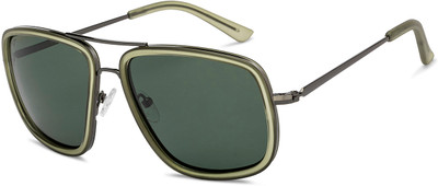 VINCENT CHASE by Lenskart Rectangular Sunglasses(For Men & Women, Grey)