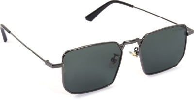 Hashtag eyewear Retro Square Sunglasses(For Men & Women, Black)