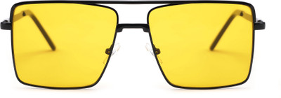 Accentz Retro Square Sunglasses(For Men & Women, Yellow)