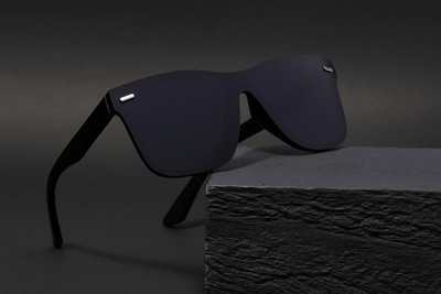 The Studded Wayfarer Sunglasses(For Men & Women, Black)