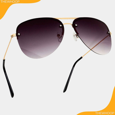 TheWhoop Aviator Sunglasses(For Men & Women, Black)