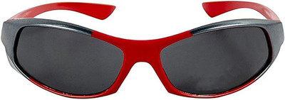 ROADWAY Sports Sunglasses(For Boys & Girls, Black, Red)