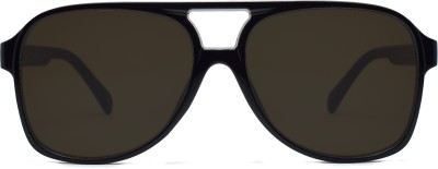 PETER JONES Aviator Sunglasses(For Men & Women, Black)