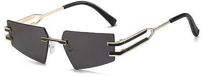 ARICKS Rectangular Sunglasses(For Men & Women, Black)