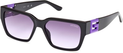 GUESS Retro Square Sunglasses(For Women, Violet)