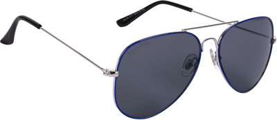 NuVew Aviator Sunglasses(For Men & Women, Black)