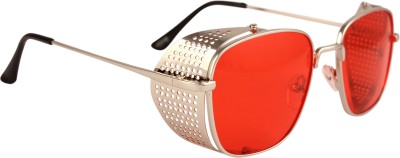 LITINO 68 Retro Square Sunglasses(For Men & Women, Red)