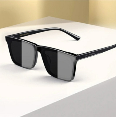 LENS LIBRARY Rectangular Sunglasses(For Men, Grey)