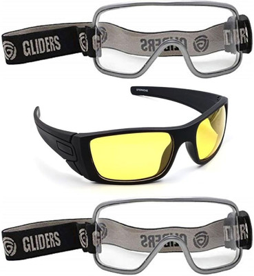 Redex Wrap-around Sunglasses(For Men, Clear, Yellow)