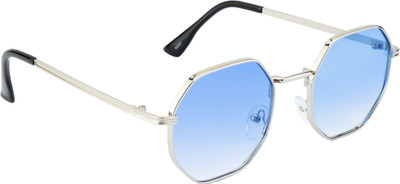Fair-x Retro Square Sunglasses(For Men & Women, Blue)