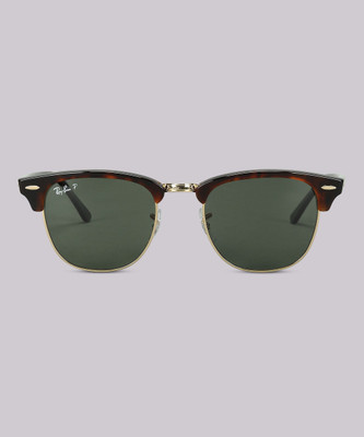 Ray-Ban Retro Square Sunglasses(For Men, Green)
