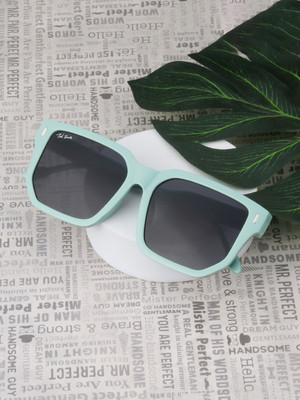 Ted Smith Retro Square Sunglasses(For Men & Women, Black)