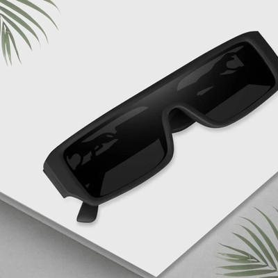 Fash Rectangular Sunglasses(For Men & Women, Black)