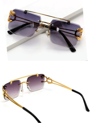 LENS LIBRARY Rectangular Sunglasses(For Men & Women, Grey)