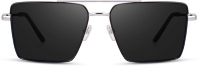 Zienz Sports, Rectangular, Spectacle , Wrap-around, Retro Square Sunglasses(For Men & Women, Black)