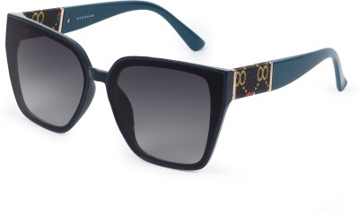 Eyenaks Over-sized, Cat-eye Sunglasses(For Women, Blue)