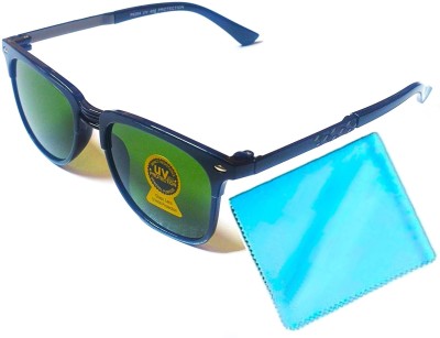 Savy Wayfarer Sunglasses(For Men & Women, Green)