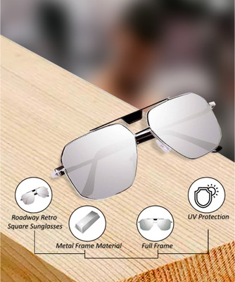 ROADWAY Wrap-around Sunglasses(For Men & Women, Multicolor)