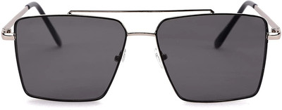 Dyana Core Retro Square Sunglasses(For Men & Women, Black)