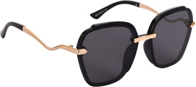 AISLIN Over-sized, Wayfarer Sunglasses(For Women, Black)