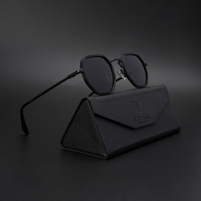 VOYAGE Retro Square Sunglasses(For Men & Women, Black)