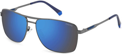 POLAROID Rectangular Sunglasses(For Men & Women, Blue)