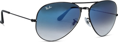 Ray-Ban Aviator Sunglasses(For Men & Women, Blue)
