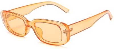 Augen Retro Square Sunglasses(For Men & Women, Orange)