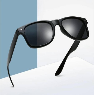 MH TRADERS Wayfarer Sunglasses(For Men & Women, Black)