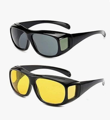 D Inoru Retro Square Sunglasses(For Men & Women, Brown, Black)