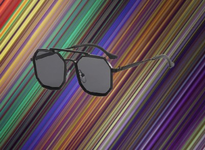 Rich Club Retro Square Sunglasses(For Boys & Girls, Black)