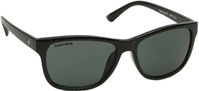 Fastrack Rectangular, Retro Square Sunglasses(For Men & Women, Green)